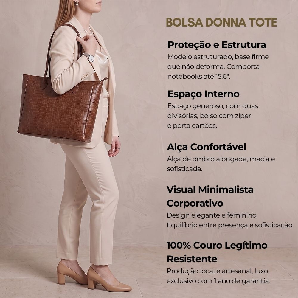 Bolsa Executiva Feminina Notebook - Donna Tote Notore