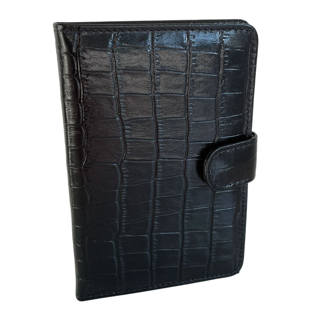 Porta Passaporte Couro Preto Voyage Feminino