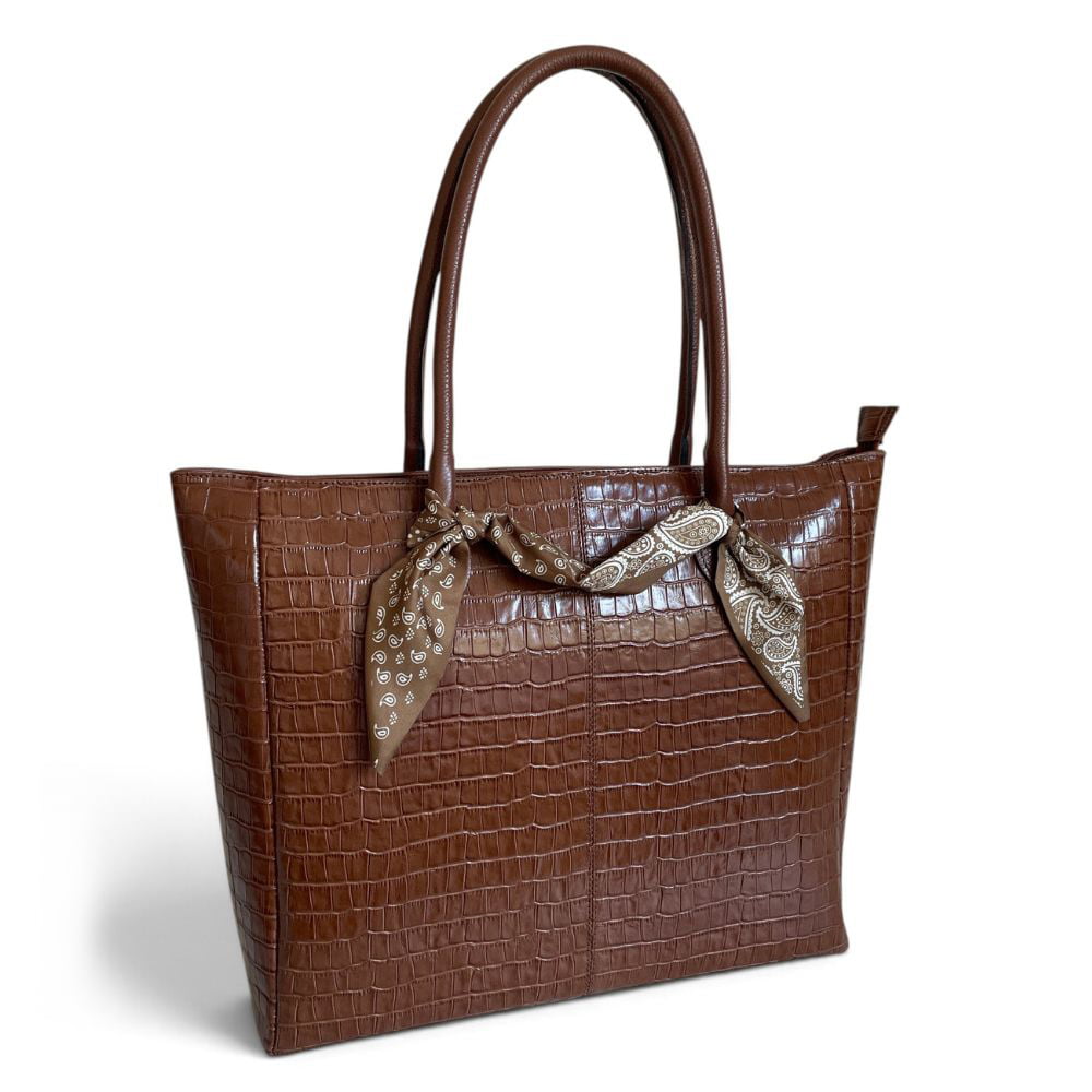 Bolsa Executiva Feminina Notebook Couro Caramelo Donna Tote