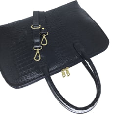 Bolsa Notebook Couro Preta Donna + Lenço Twilly