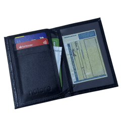 Porta Cartões Feminino Couro Preto Carteira Cloe