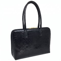 Bolsa Executiva Feminina Couro Preta Notebook Clarice Bolsa Executiva Feminina Couro Preta Notebook Clarice