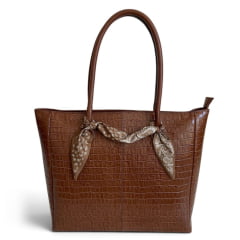 Bolsa Executiva Feminina Notebook Couro Caramelo Donna Tote