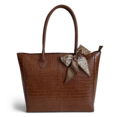 Bolsa Executiva Feminina Notebook Couro Caramelo Donna Tote