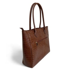 Bolsa Executiva Feminina Notebook Couro Caramelo Donna Tote