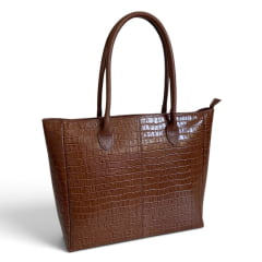 Bolsa Executiva Feminina Notebook Couro Caramelo Donna Tote