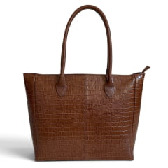 Bolsa Executiva Feminina Notebook Couro Caramelo Donna Tote