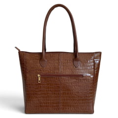 Bolsa Executiva Feminina Notebook Couro Caramelo Donna Tote