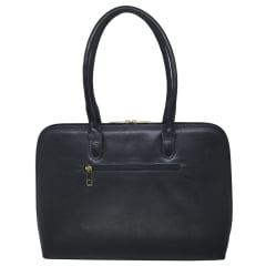 Bolsa Notebook Feminina Couro Preta Clarice | PRÉ-VENDA