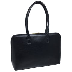 Bolsa Notebook Feminina Couro Preta Clarice