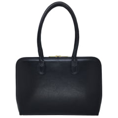 Bolsa Notebook Feminina Couro Preta Clarice