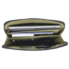 Bolsa Executiva Feminina de Couro Preta Donna